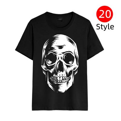 China Wholesale Anti-Wrinkle Custom Your Skull Brand Graphic Printing T Shirts Mens Short White 100%Cotton Plain Sleeve Tee Shirt Customized for sale