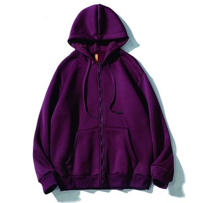 China 2022 Autumn New Loose Casual Thickened Anti-wrinkle Fleece Hoodies Jacket Zipper Women's Unisex Custom Hoodie for sale