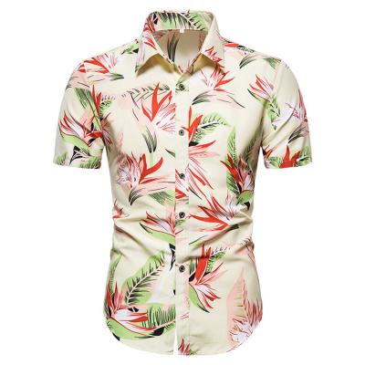 China TS68 Custom Short Sleeve Anti-pilling Shirt Printing Hawaiian Mens Clothing Eco Friendly Polyester Shirts for sale