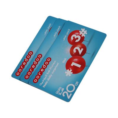 China Top Up Prepaid Calling Code Wholesale Custom Cheap Price Scratch PRC Card Printing Gaming Phone Calls Password Prepaid Paper Scratch Card for sale