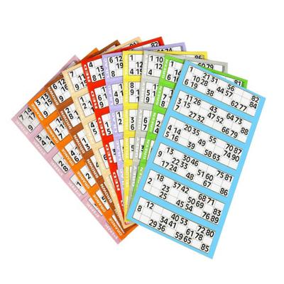 China Hot Sale Customized Verification Code Bingo Cards Lottery Scratch Tickets Factory Supply for sale