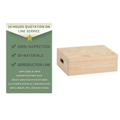 China Contemporary Suitable For Multiple Scenarios Square Small Wooden Packing Box for sale