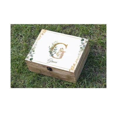 China Contemporary luxury unique design wooden trunk box packaging for decoration gift for sale