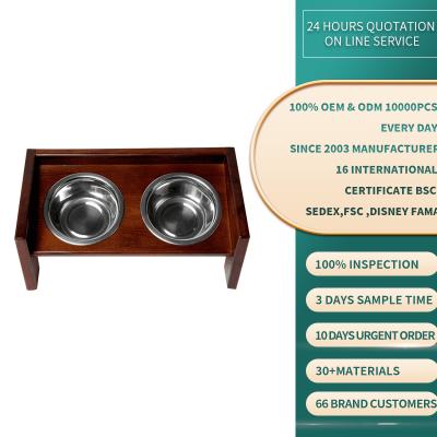 China Factory Contemporary Sale Various Assets Using Wooden Dog Bowl Storage Rack for sale