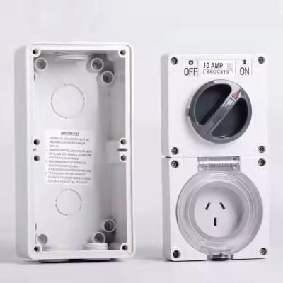 China Industrial Waterproof IP66 56CV310 56CV315 10A 15A 3Pin 250V Australia Industrial Weatherproof Combination Switched Socket Outlet for sale