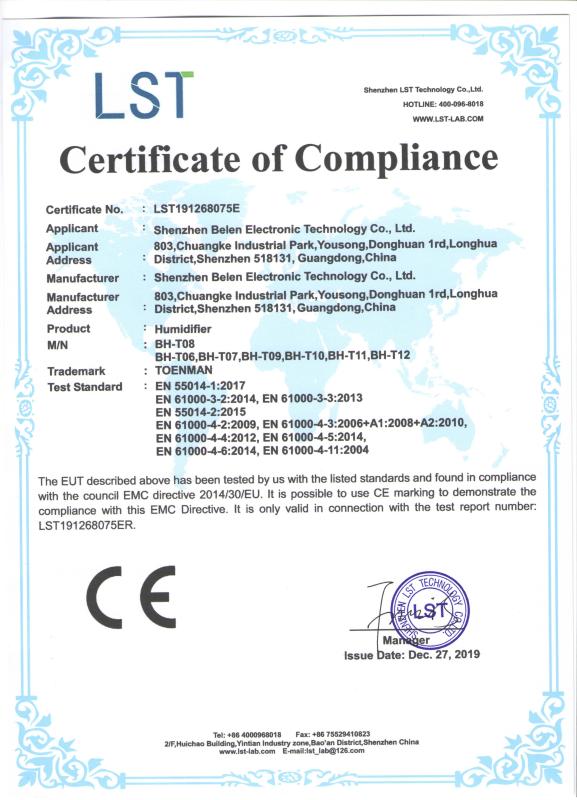 CE - Shenzhen Belen Electronic Technology Co., Ltd.