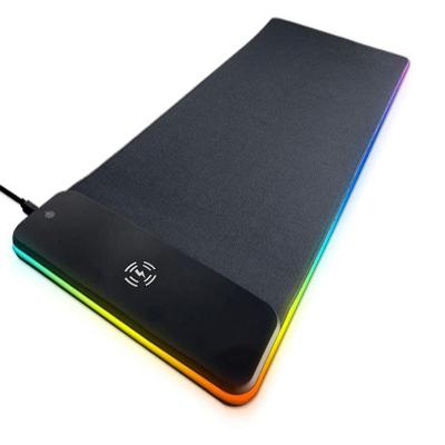 China New Technology RGB Computer Mouse Pad Mat Custom Gaming Wireless Mouse Desktop Mat Wireless Charging Pad Pad Charger for sale