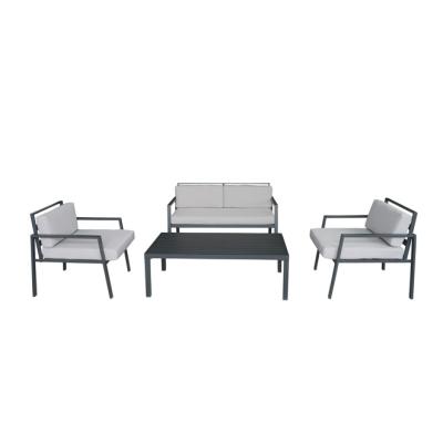 China Modern Outdoor Furniture Sofa Set Aluminum Sofa Set With Bar Design Most Cheap Alum With Cushion Confortable Alum Garden Set Modern for sale