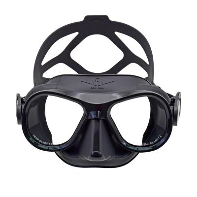 China New Product Sports New Product Freediving 25CC Low Volume Wave Automatic Swimming&Diving Tempered Glass Mask Diving Glasses for sale