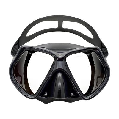 China Adult Snorkeling Mirror Snorkeling Swimming&Diving Adjustable Buckle Snorkeling Glass Mask Silicone Tempered Glass Diving Equipment Frog Swimming&Diving Mirror for sale