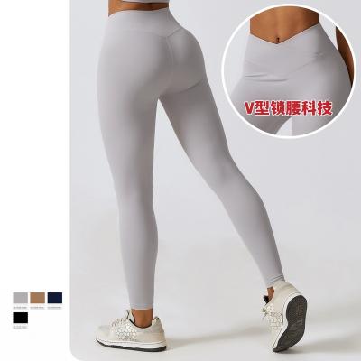 China Seamless High Waisted Hip Lift Leggins Lulu Yoga Pants Women's Outdoor Cycling Sports Running Fitness Skinny Leggings for sale