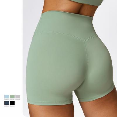 China Seamless Ropa Deportiva Mujer Tendencia 2023 Tight Fit Yoga Shorts Women's High Waist Push Up Running Shorts for sale