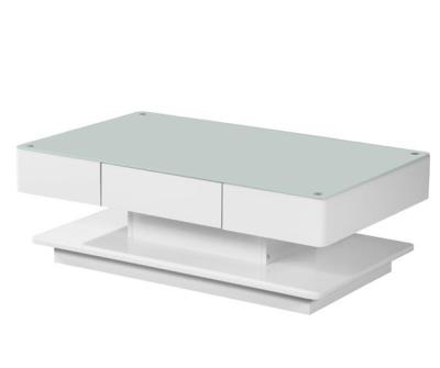 China PANEL high gloss coffee table with tempered glass top for sale