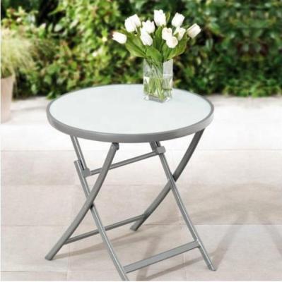 China Modern Folding Aluminum Garden Table MDF Top Cafe Desk for sale