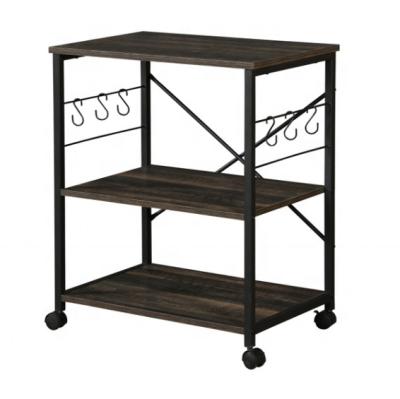 China Sustainable kitchen rack with wheels for sale