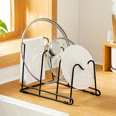 China Viable Multi-Layer Cloth Iron Cutting Board Cover Pot Kitchen Storage Rack for sale