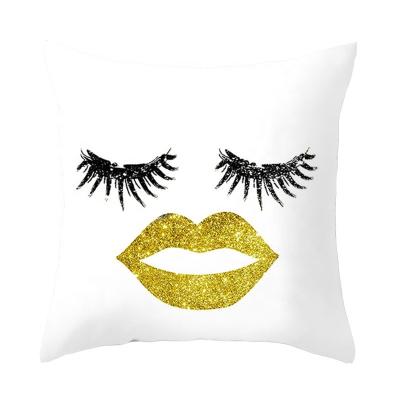 China Hotel Beauty Eyelash Peach Skin Sofa Cushion Cover Pillow Case for sale