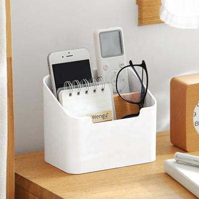 China Viable Universal Plastic Desktop Storage Box Home Office Remote Creative Sorting Box for sale