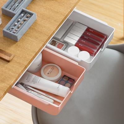 China Viable under the table drawer desk bottom cabinet sticky storage box for sale