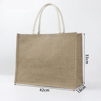 China Large Waterproof Burlap Reusable Jute Reusable Gift Favors Bag With Handles Empty Totes Bulk For Bridesmaid Wedding, Women's Market, DIY for sale