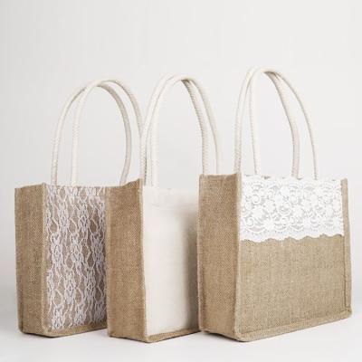 China Burlap Hessian Jute Waterproof Tote Bag Beach Waterproof Bag for sale