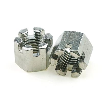 China Heavy Industry China Manufacturer Slotted Hex Castle Nuts Stainless Steel 304 Thin Slotted Hex Nuts for sale