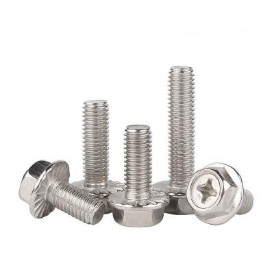 China Customized HEX Galvanized Stainless Steel Cross Recessed Serrated Hex Flange Bolt for sale