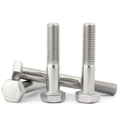 China HEX Wholesale Price DIN931 304/316 Stainless Steel Half Thread Hex Head Bolt For Industrial Construction for sale