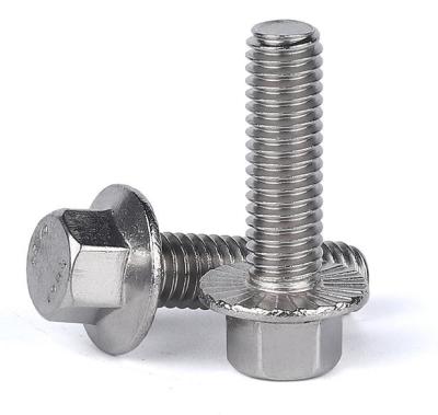 China Oval Wholesales Customizable GB5787 Stainless Steel / DIN6921 Carbon Steel Serrated Hexagon Head Flange Bolt for sale