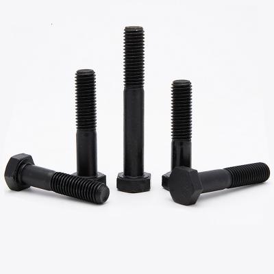 China Black Oxidized Steel Hexagon Din931 / Din933 Bolt Carbon Steel Grade 8.8 Hex Bolt for sale