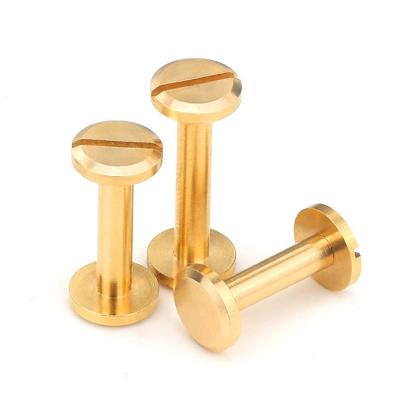 China Brass Copper Rivet A-Letter Screw Buckle Pair Lock Rivet Book Nail Picture Book Recipe Knife Screw for sale