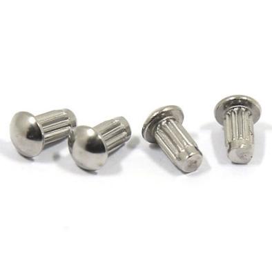 China Manufacture high quality 304 stainless steel round key nameplate knurled solid rivets for sale