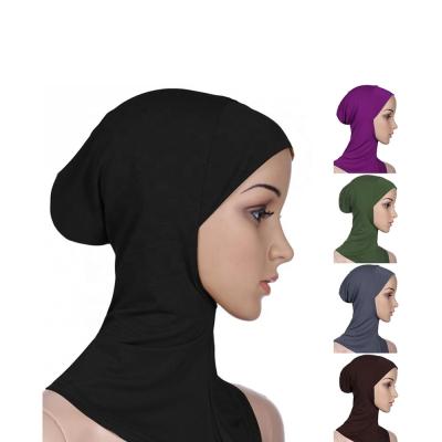 China Other Inner Solid Color Women Tank Top Full Coverage Simple Hijab Solid Color Cotton Under Scarf Hijab Hat for sale