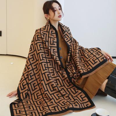 China New Style Long Geometric Warm Scarf For Autumn And Winter for sale