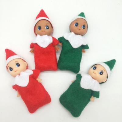 China DIY PLAY 10cm Darker Skin Toddler Christmas Baby Elf Dolls Baby Elves Dolls Toys For Christmas Decoration Dolls Kids Gifts for sale