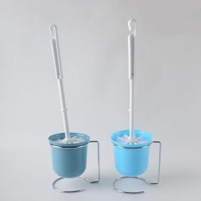 China Plastic household scatological brush with metal holder for sale