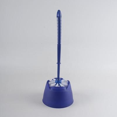 China Plastic Long Handle Plastic Toilet Brush With Holder for sale