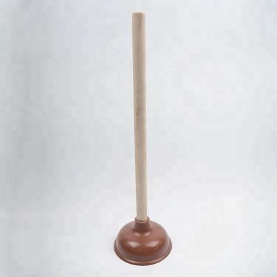 China Sustainable Pressure Rubber Toilet Plunger With Wooden Handle for sale