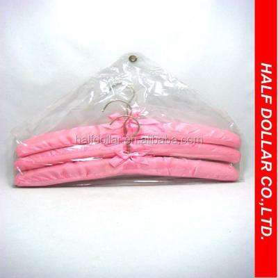 China 3pcs High Quality Satin Padded Garment Hanger for sale