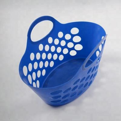 China Sustainable Packaging PP Oval Plastic Shopping Basket for sale