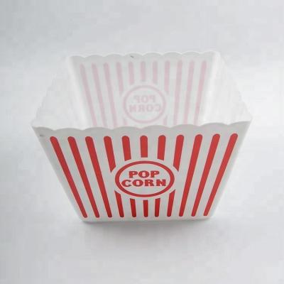 China Plastic Square Popcorn Tub Packaging Popcorn Box for sale