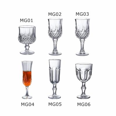 China Custom Embossed Wine Glasses Stainless Steel Crystal KLP Metal Glass Goblet Popular Wholesale Unique Heat Resistant Red Wine Glass for sale