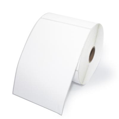 China Hot Sale Heat Sensitive Thermal Label Paper Roll Direct Shipping Adhesive Label Roll Thermal Labels for sale