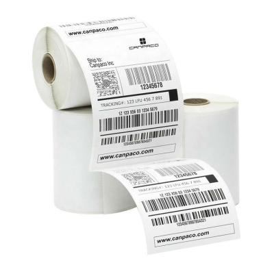 China Hot Sale Heat Sensitive Thermal Label Paper Roll Direct Shipping Adhesive Label Roll Thermal Labels for sale