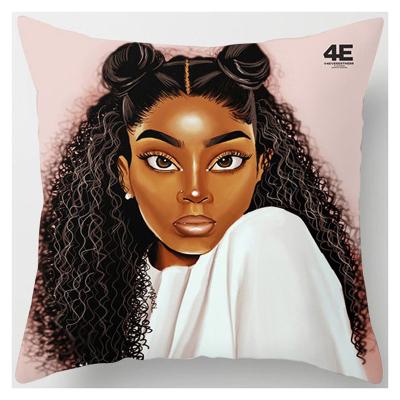 China Decorative Tile Covers Anti Dust Mite Cushion Cover New Cushion Cover Woman African Themed Cushion Cover Fashion For Sofa Car for sale