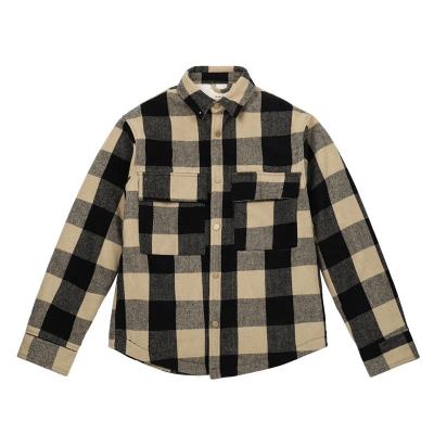 China Autumn Street Plus Size Thickening Hip-hop Plaid Jacket Men's Women's Street Hip-Hop Casual Shirt Jacket Tee Coat Tops Windproof for sale