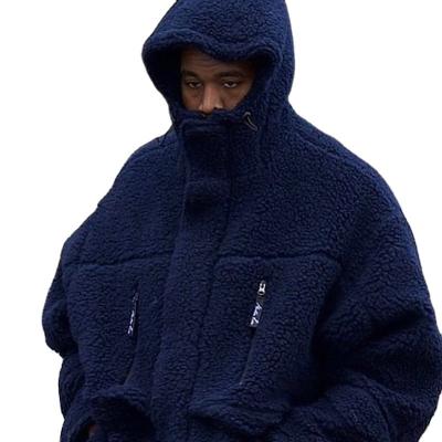 China Anti-Wrinkle Kanye Men Women Upper Body Hats Western Warmth Thickened Winter Loose Sapphire Sapphire Blue Coat for sale