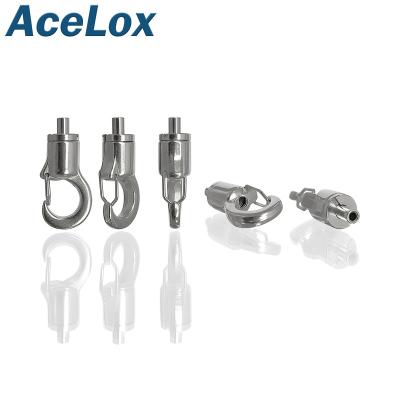 China ECO-Brass AceLox Professional Nickel Brass Hook Cable Clamp For Led Lighting for sale