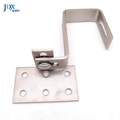 China OEM Aluminum Fast Roof Support Adjustable PV Balcony Solar Panel RV Pole Z Frame Aluminum Brackets Roof Solar Hook for sale