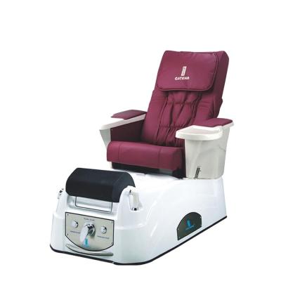 China Modern Luxury Nail Salon Furniture No Plumbing Pedicure Chair With Massager for sale